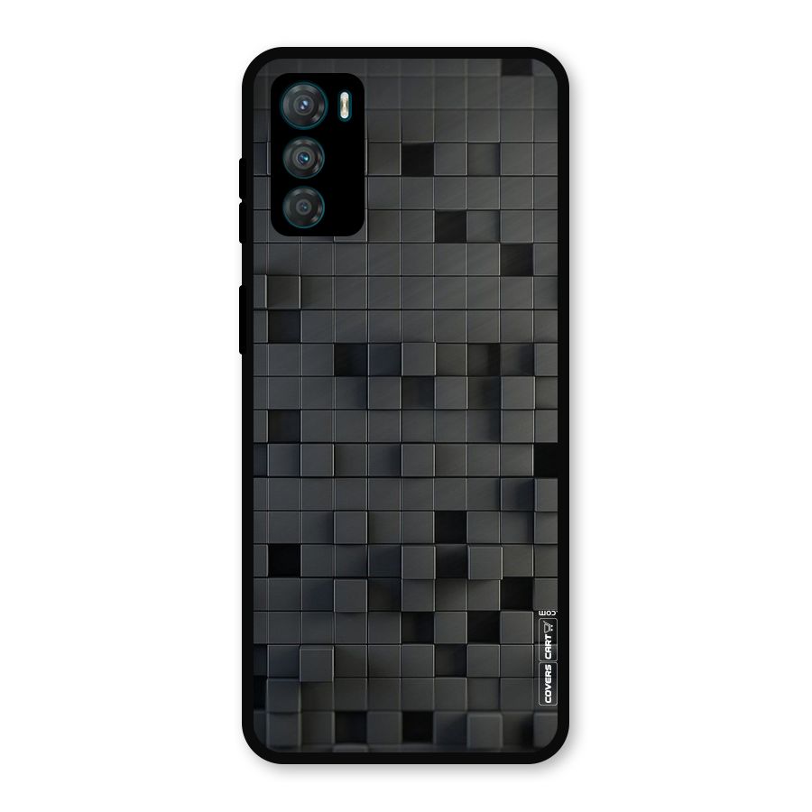 Black Bricks Metal Back Case for Moto G42