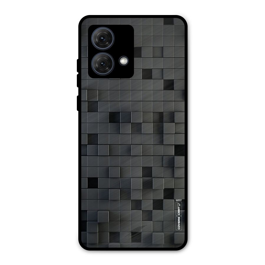 Black Bricks Metal Back Case for Moto G84