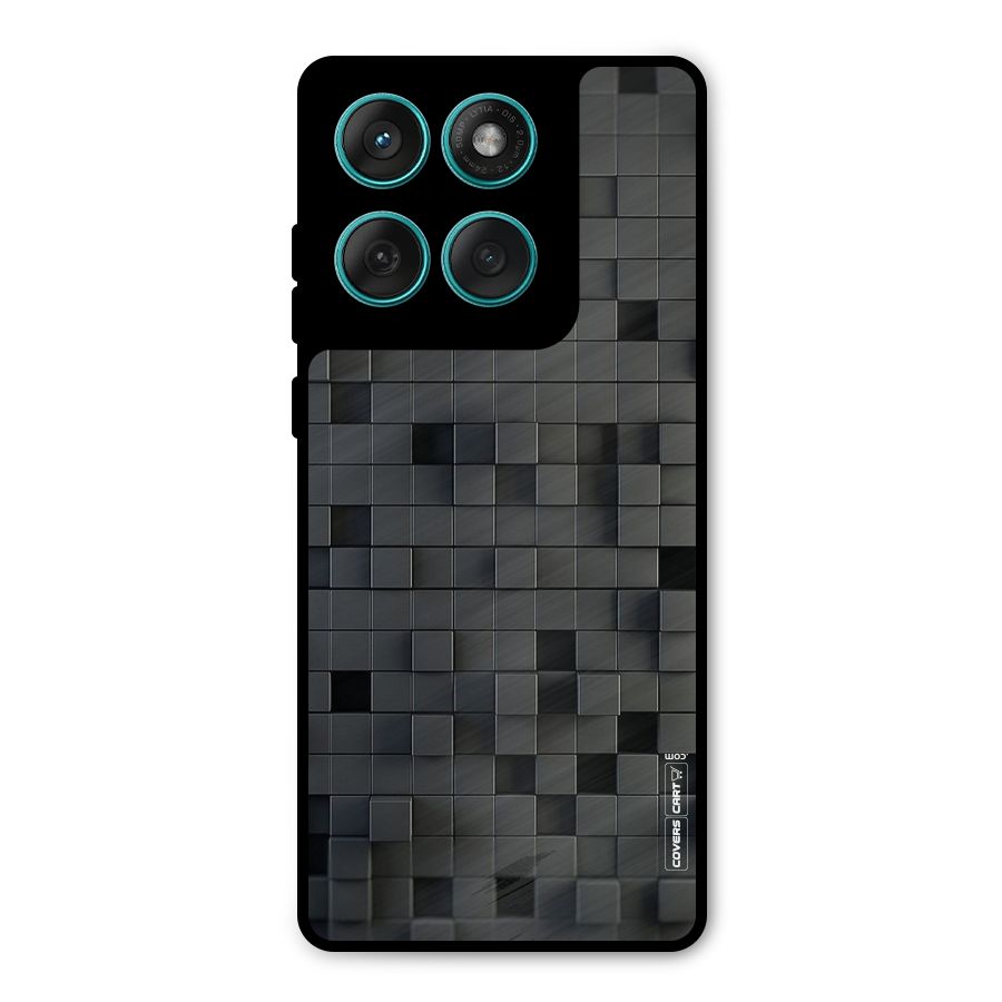 Black Bricks Metal Back Case for Motorola Edge 60 Fusion