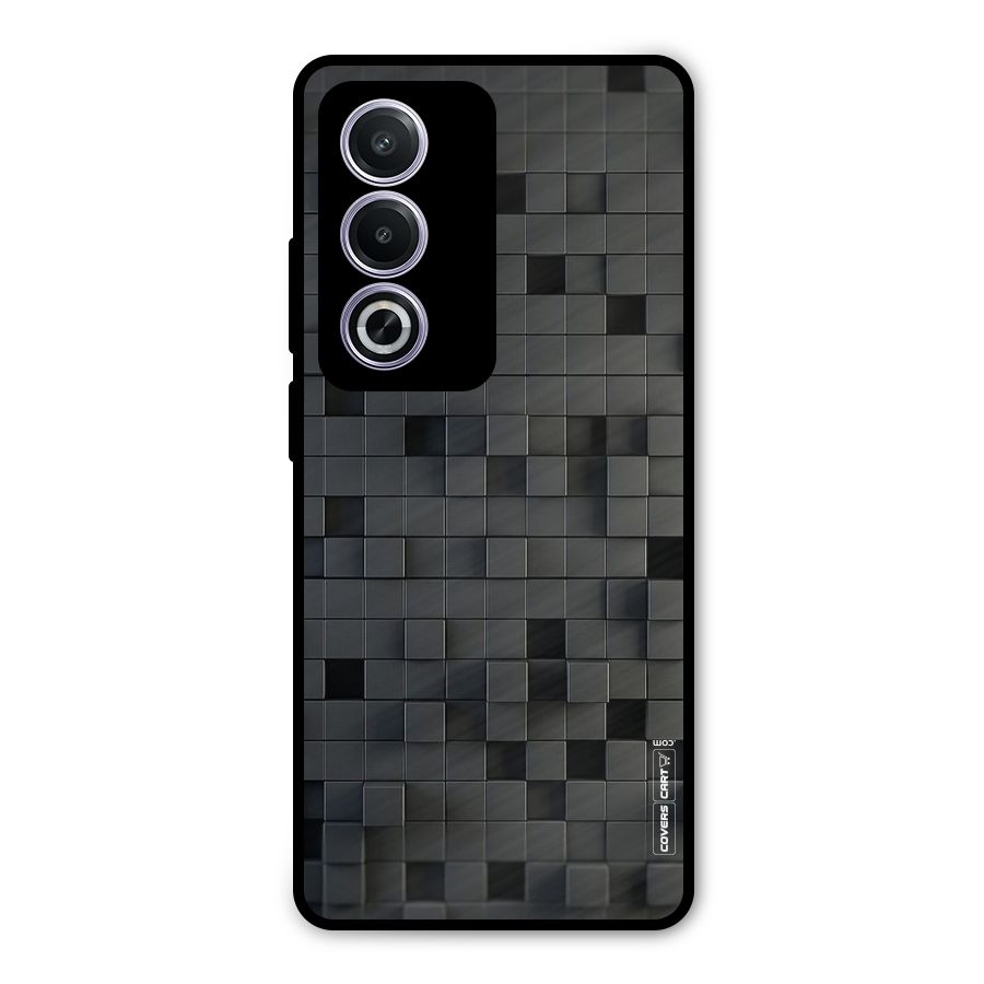 Black Bricks Metal Back Case for Oppo A3 Pro