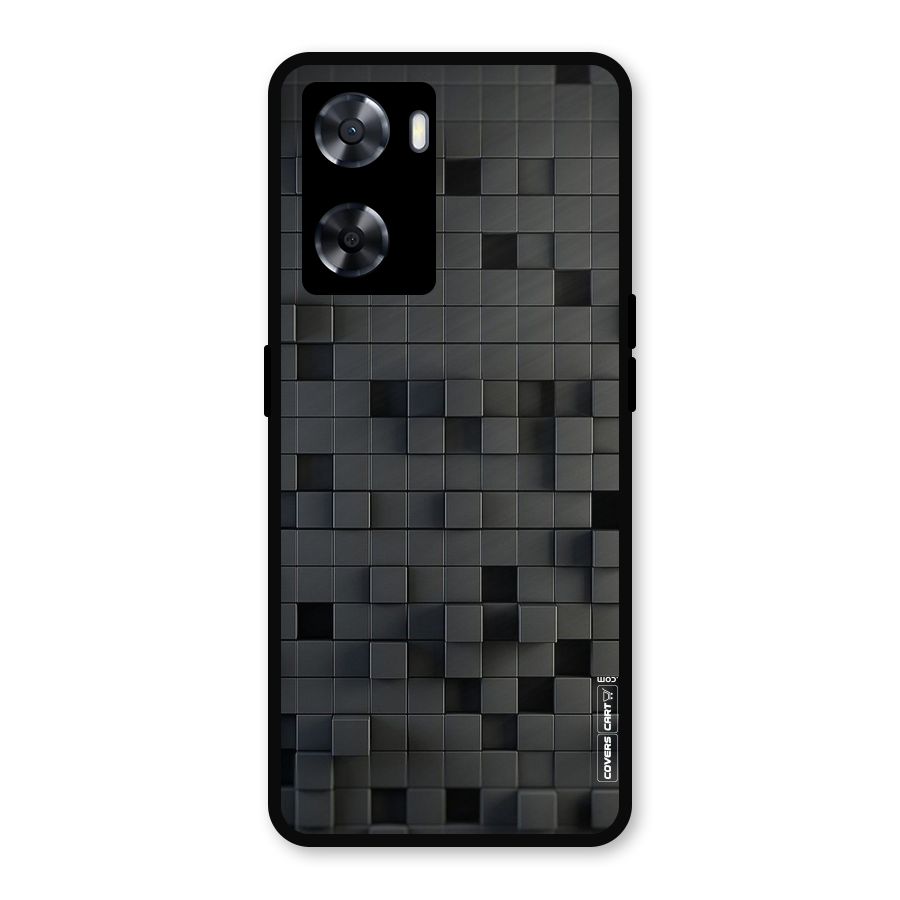 Black Bricks Metal Back Case for Oppo A57 2022