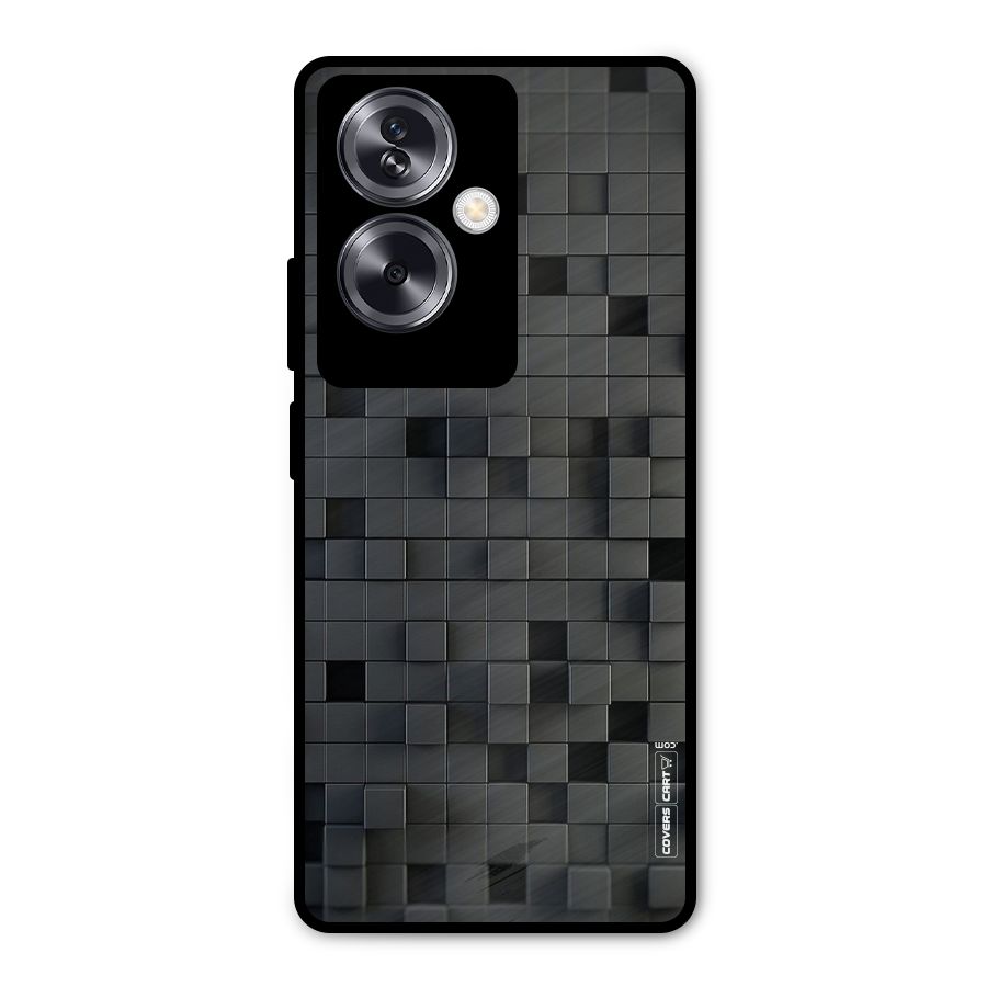 Black Bricks Metal Back Case for Oppo A79 5G