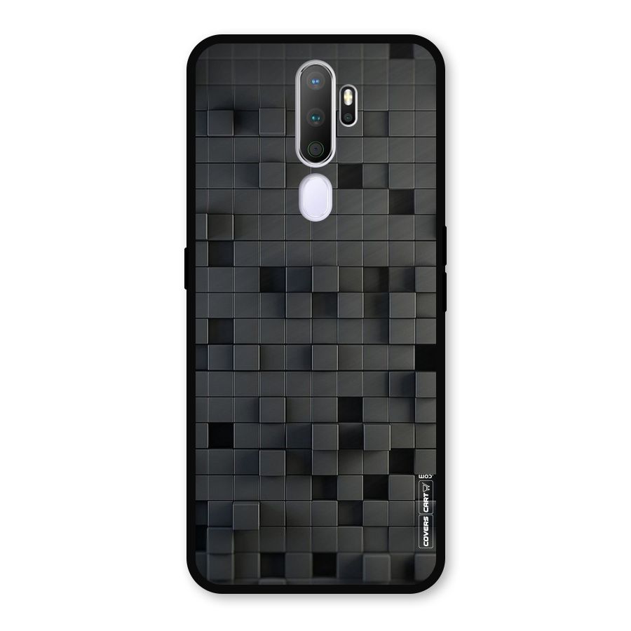 Black Bricks Metal Back Case for Oppo A9 (2020)