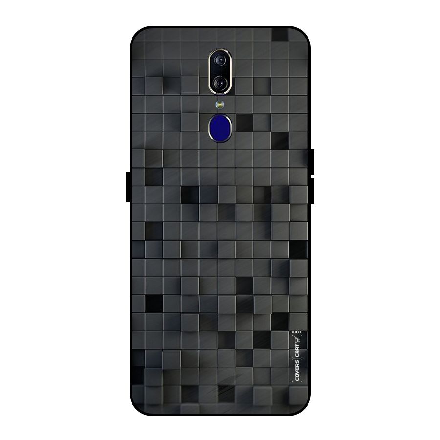 Black Bricks Metal Back Case for Oppo F11