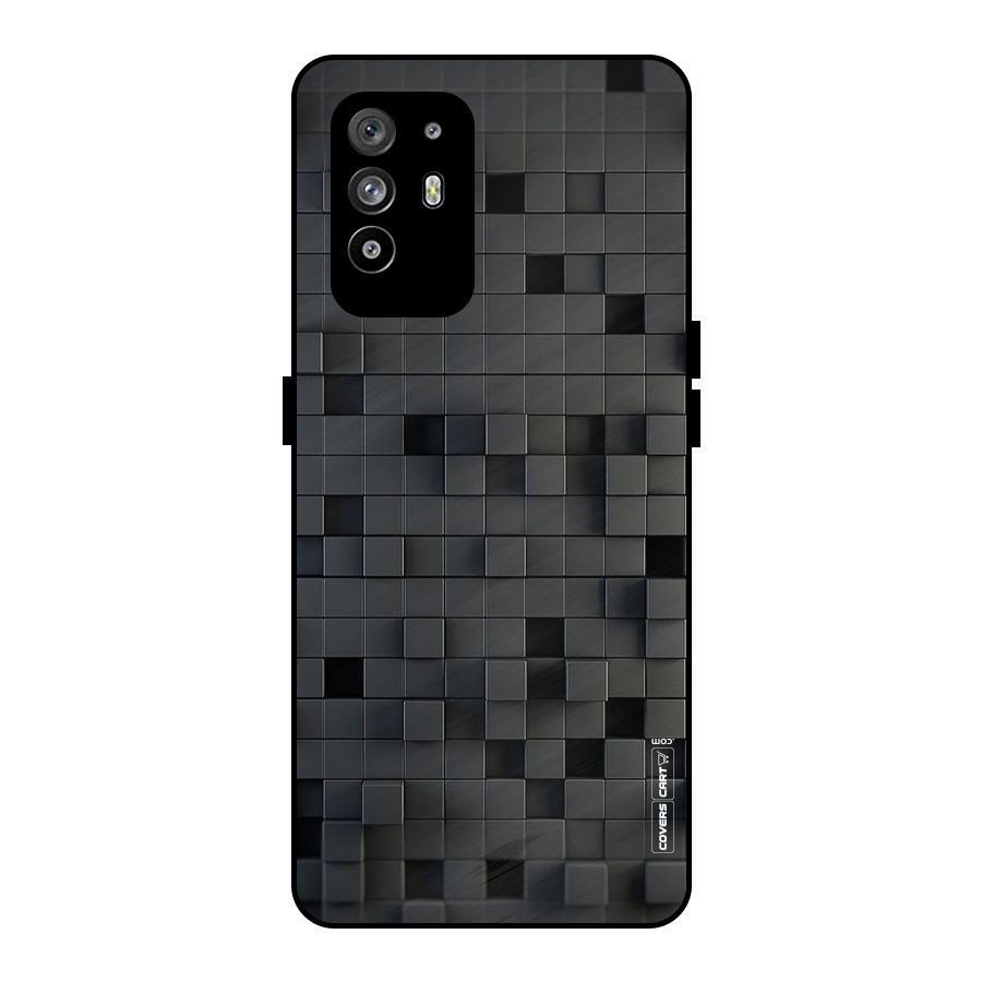 Black Bricks Metal Back Case for Oppo F19 Pro Plus 5G