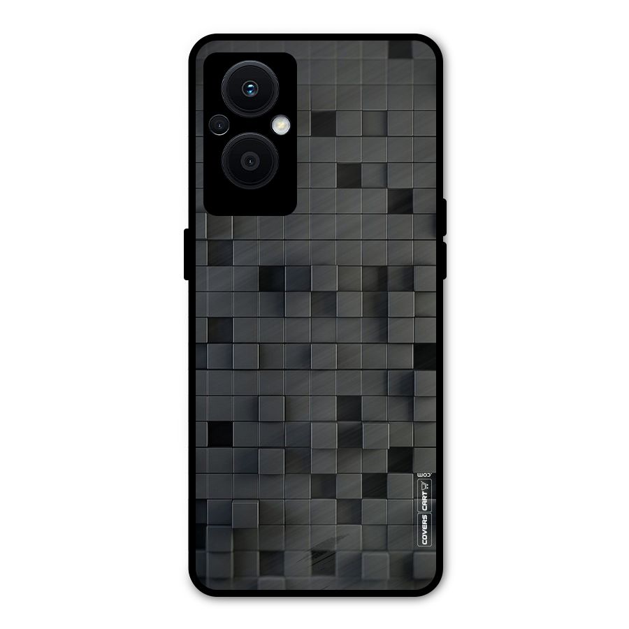 Black Bricks Metal Back Case for Oppo F21s Pro 5G