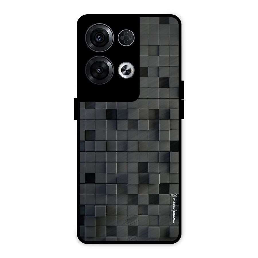 Black Bricks Metal Back Case for Oppo Reno8 Pro 5G