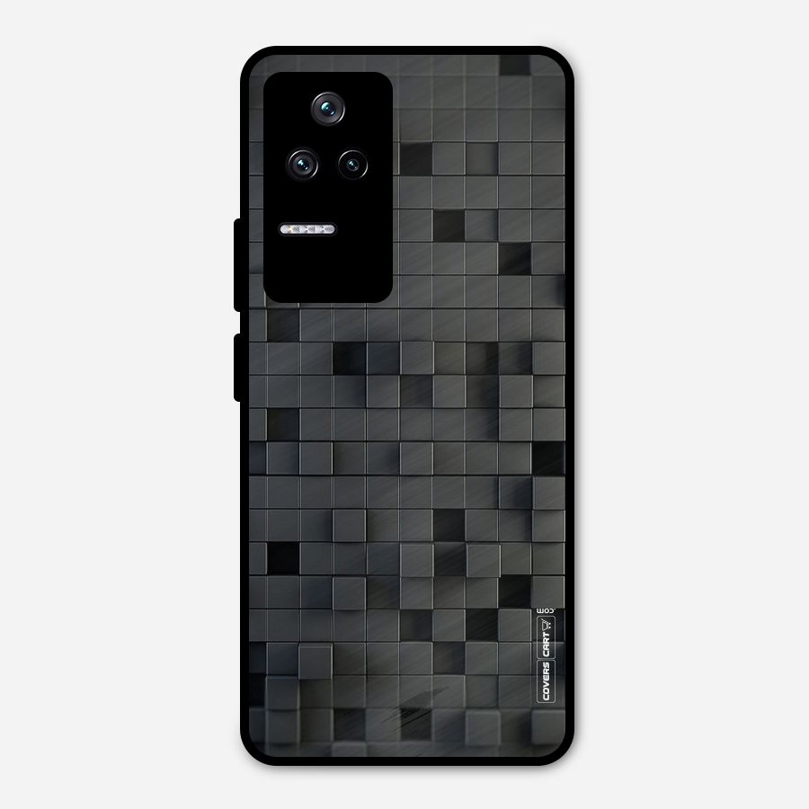 Black Bricks Metal Back Case for Poco F4 5G