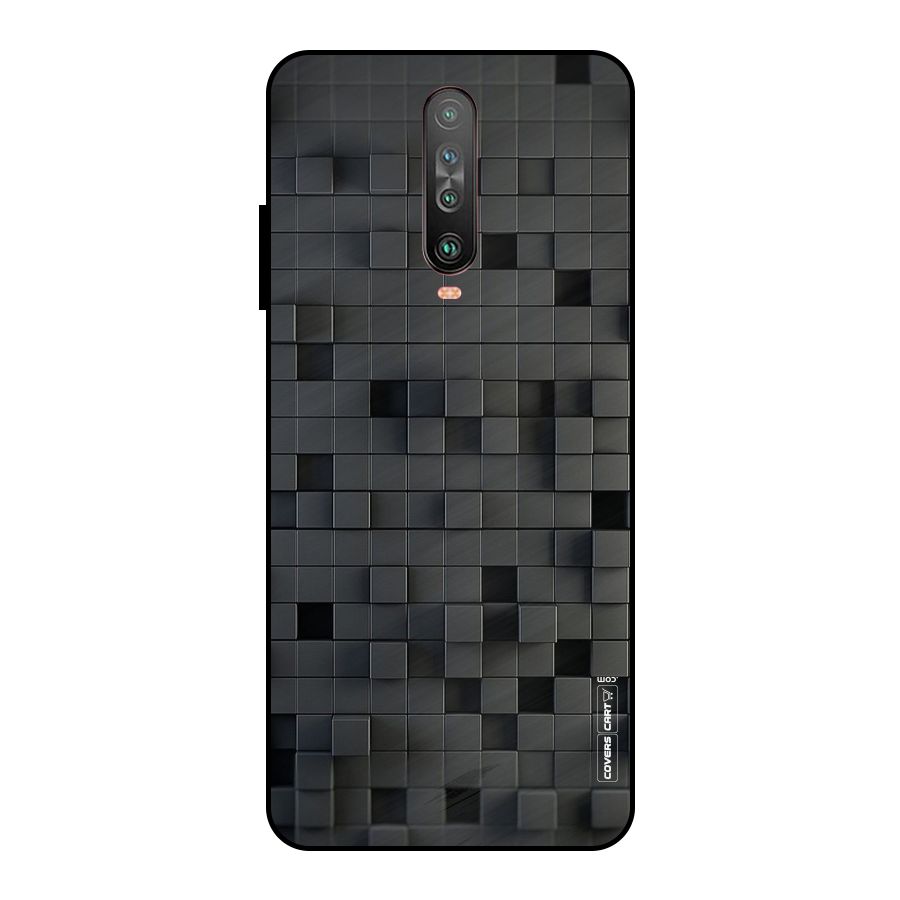 Black Bricks Metal Back Case for Poco X2