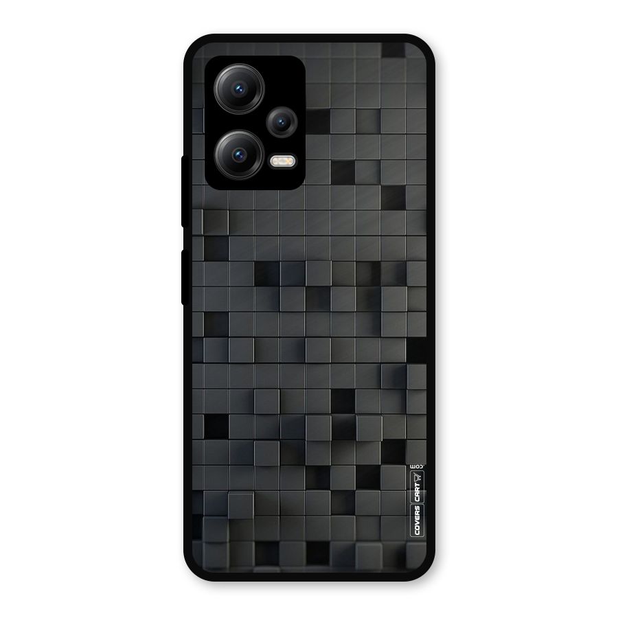Black Bricks Metal Back Case for Poco X5