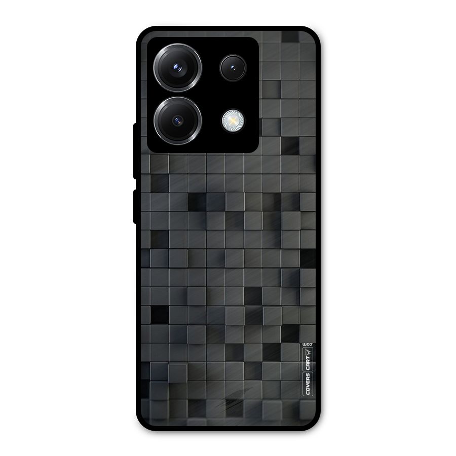 Black Bricks Metal Back Case for Poco X6