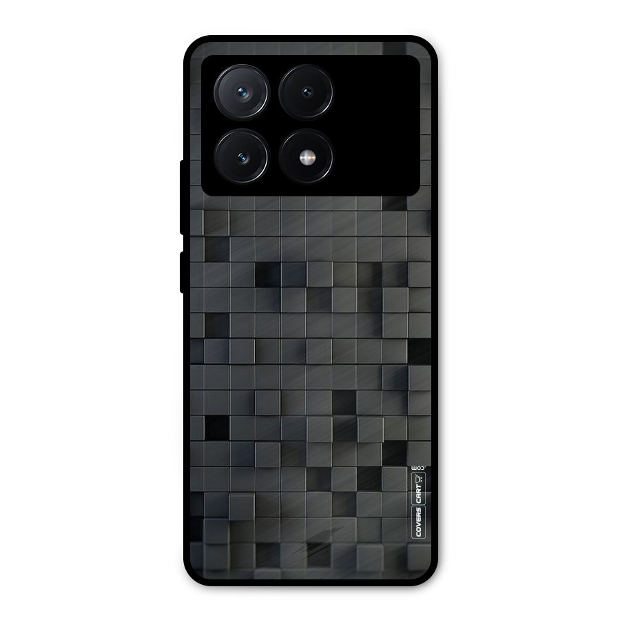 Black Bricks Metal Back Case for Poco X6 Pro