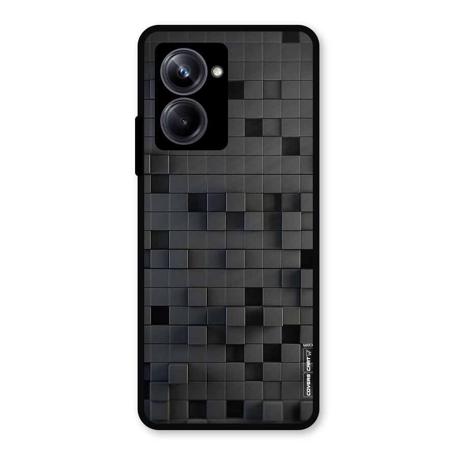 Black Bricks Metal Back Case for Realme 10 Pro