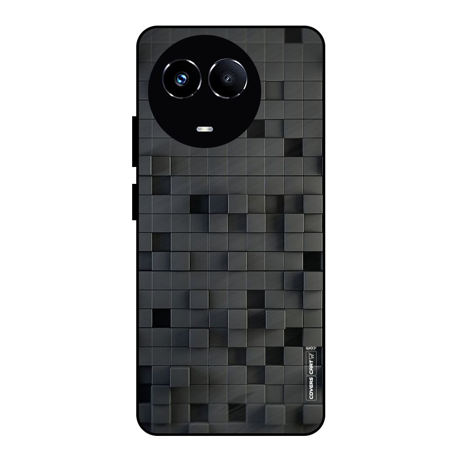 Black Bricks Metal Back Case for Realme 11 5G