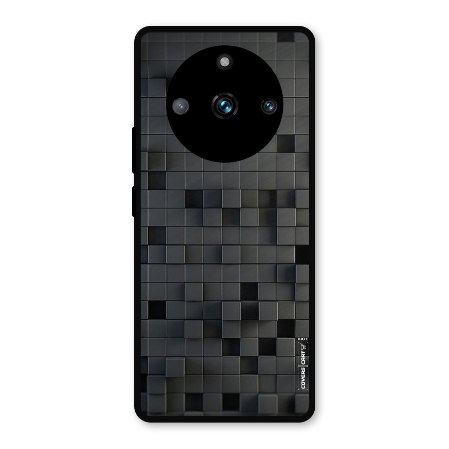 Black Bricks Metal Back Case for Realme 11 Pro Plus