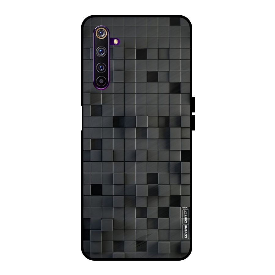Black Bricks Metal Back Case for Realme 6 Pro