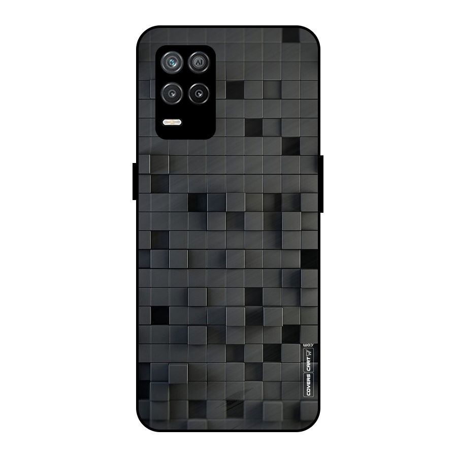 Black Bricks Metal Back Case for Realme 8s 5G