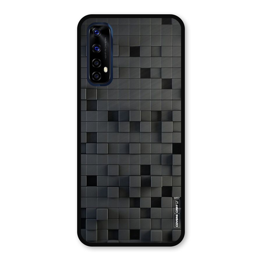 Black Bricks Metal Back Case for Realme Narzo 20 Pro