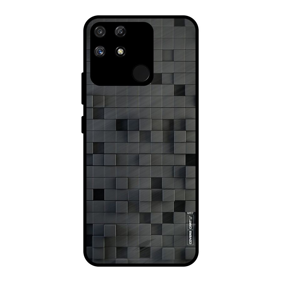Black Bricks Metal Back Case for Realme Narzo 50A