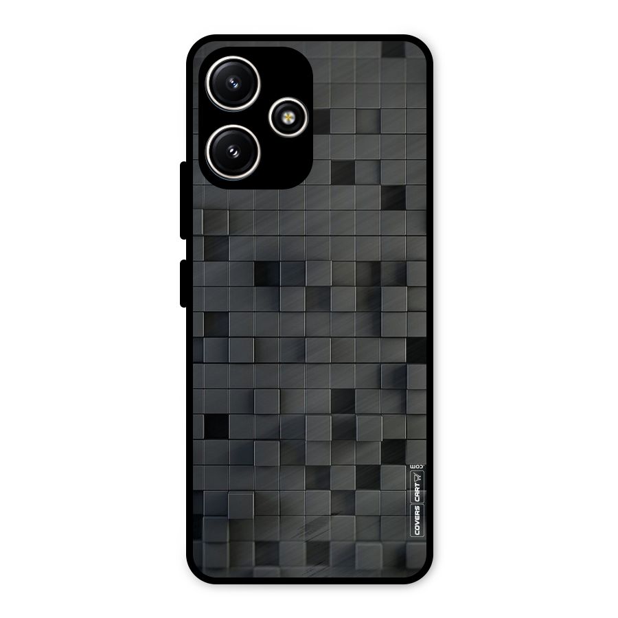 Black Bricks Metal Back Case for Redmi 12 5G