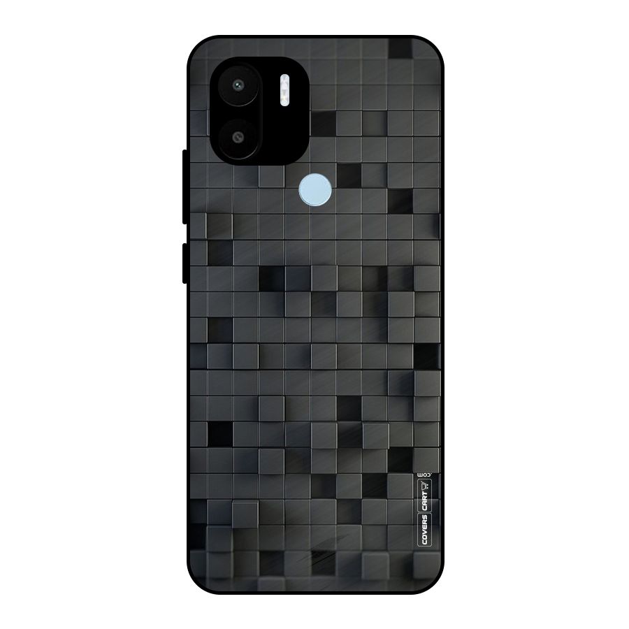 Black Bricks Metal Back Case for Redmi A1+