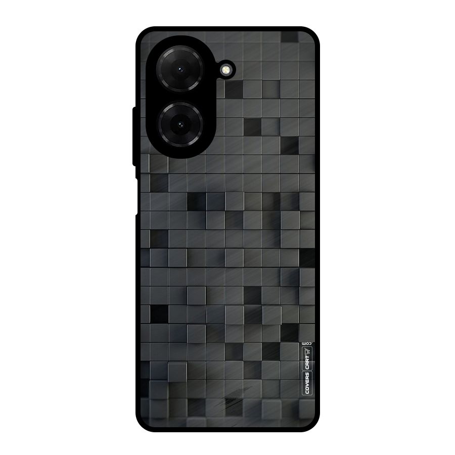 Black Bricks Metal Back Case for Redmi A5 4G
