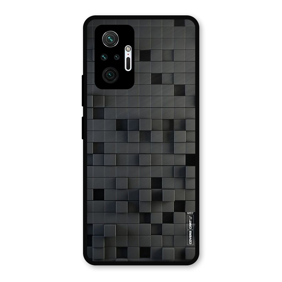 Black Bricks Metal Back Case for Redmi Note 10 Pro