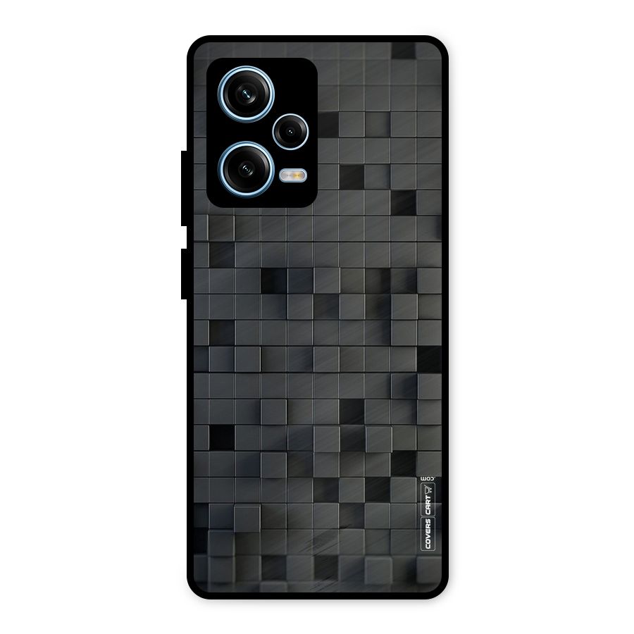 Black Bricks Metal Back Case for Redmi Note 12 Pro