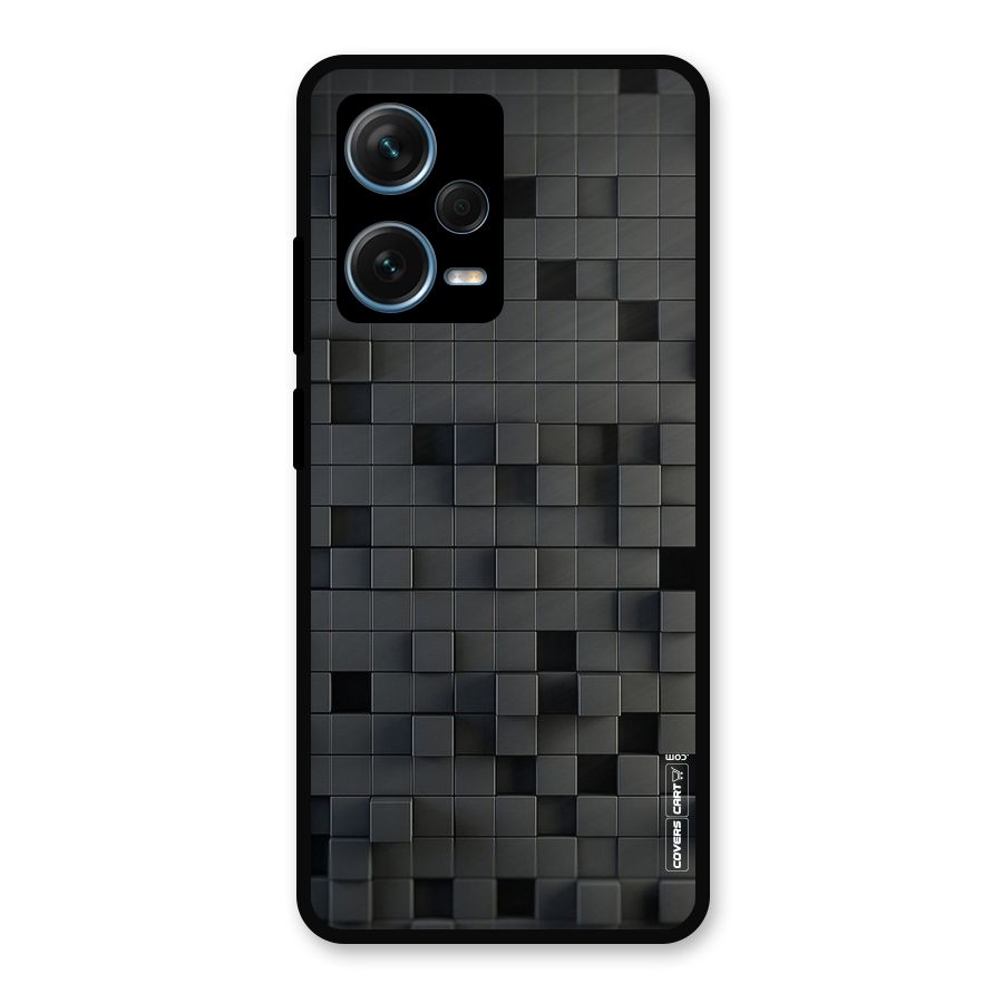Black Bricks Metal Back Case for Redmi Note 12 Pro Plus 5G