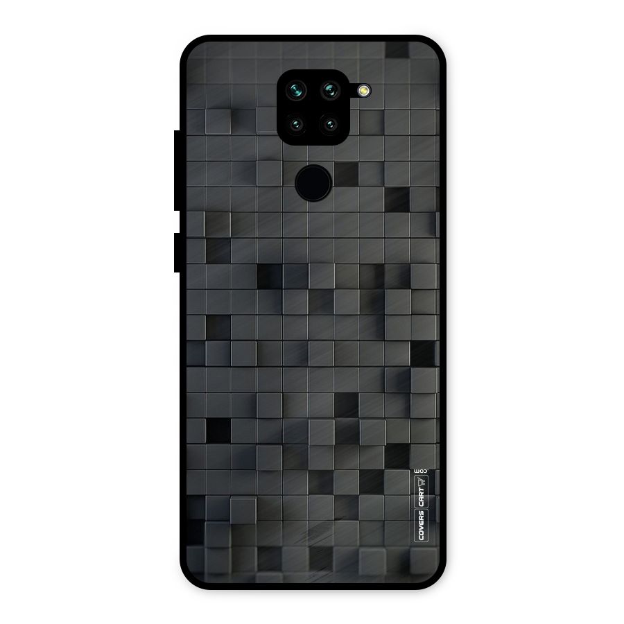Black Bricks Metal Back Case for Redmi Note 9