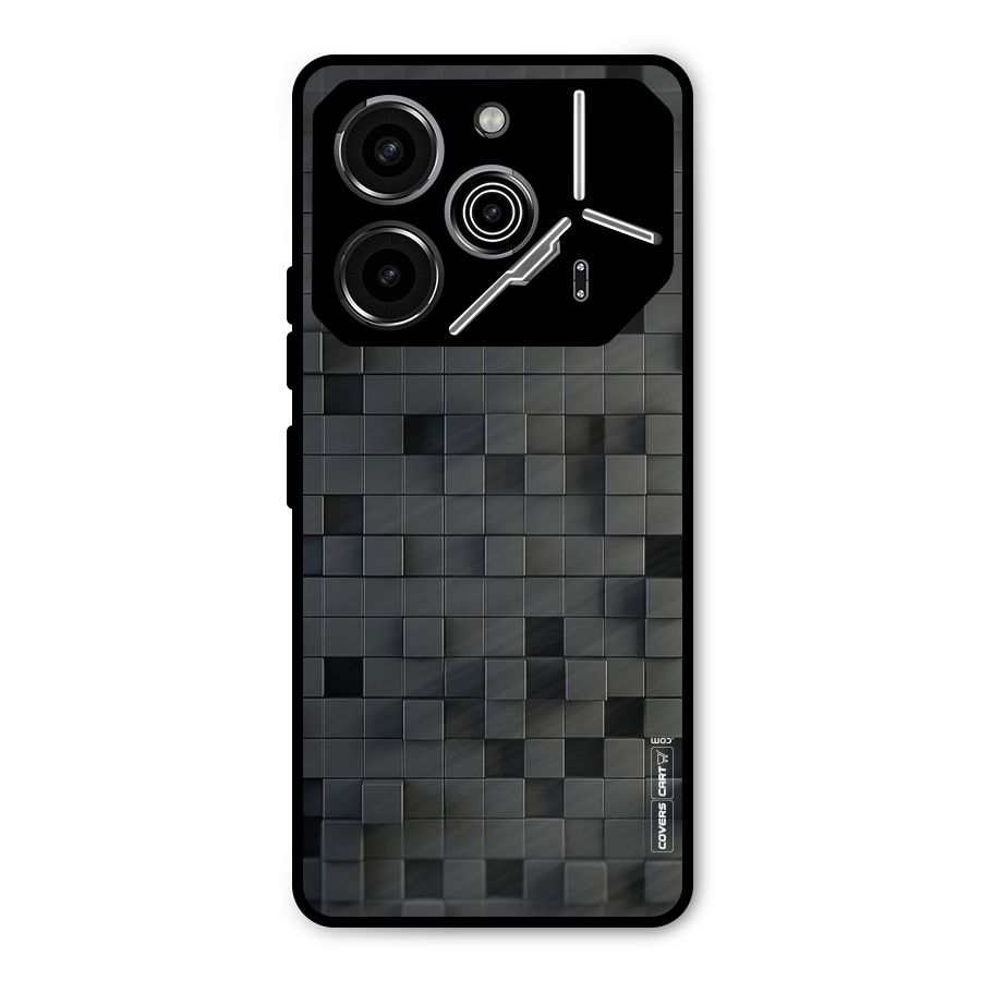 Black Bricks Metal Back Case for Tecno Pova 6 Pro