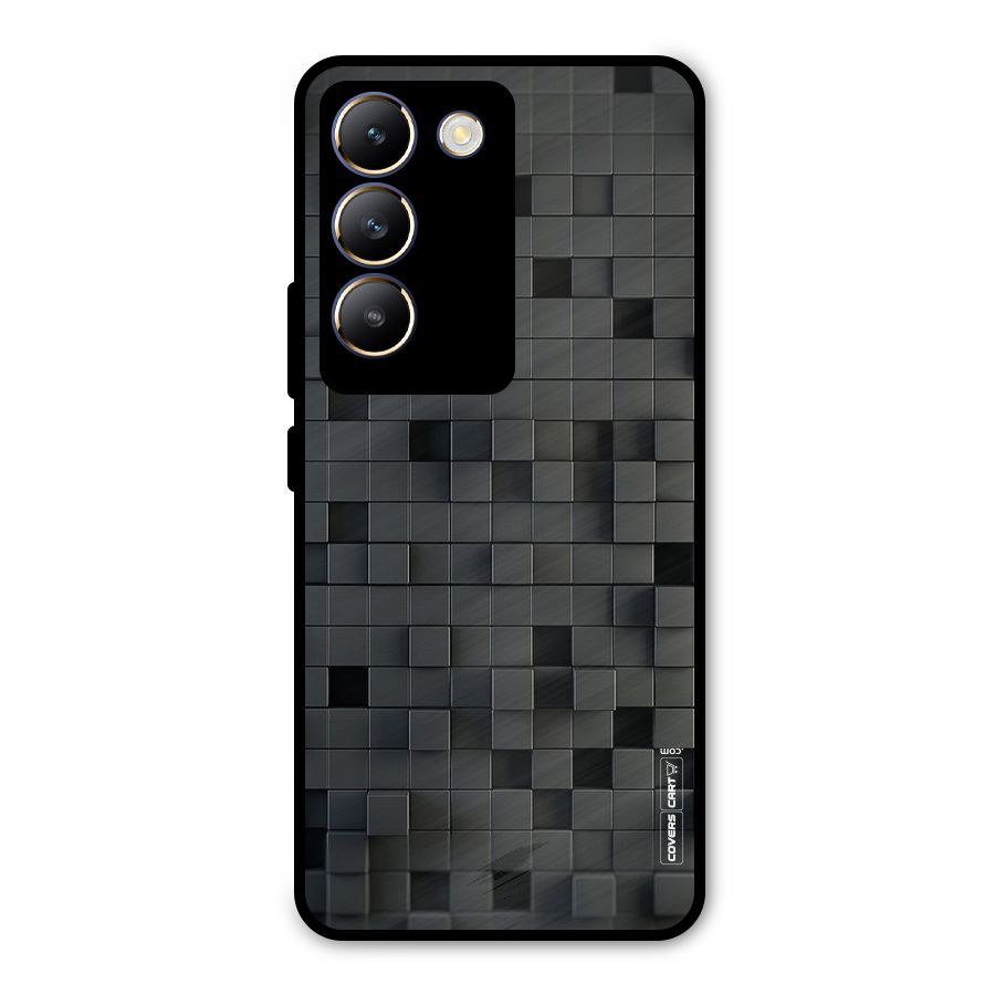Black Bricks Metal Back Case for Vivo T3 5G