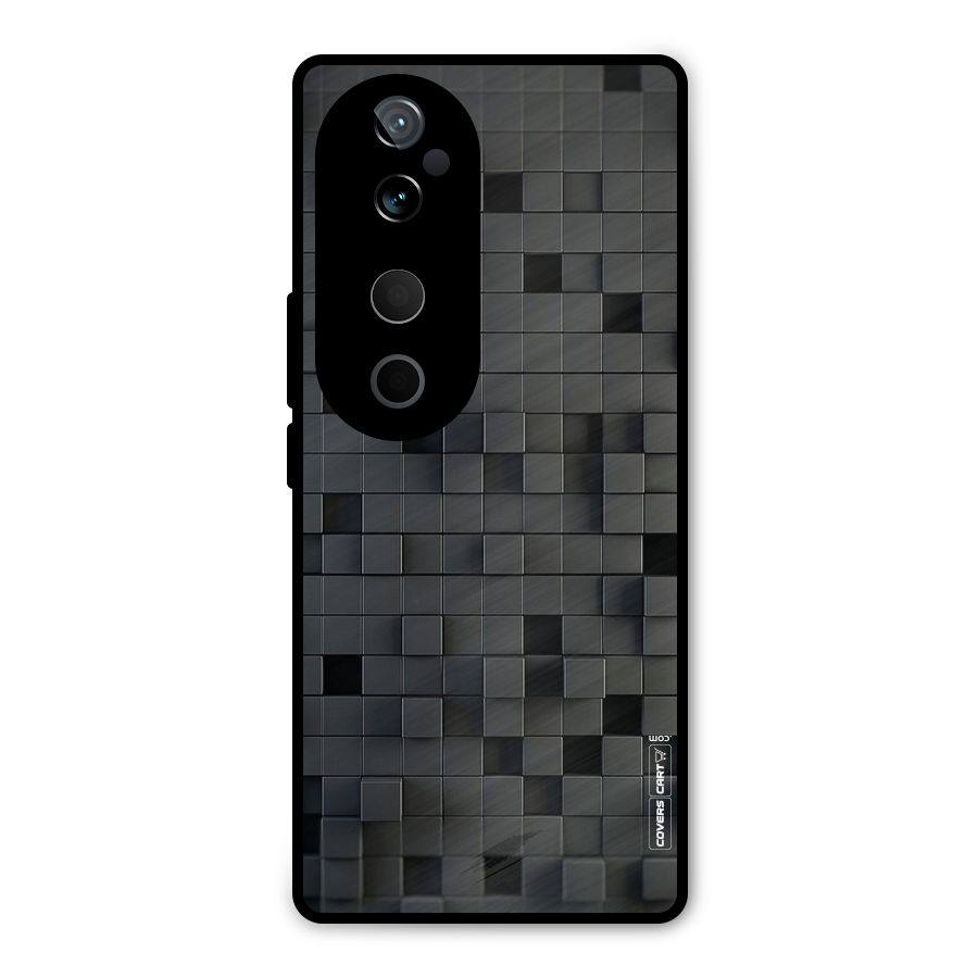 Black Bricks Metal Back Case for Vivo T3 Ultra