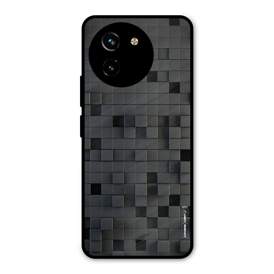 Black Bricks Metal Back Case for Vivo T3x