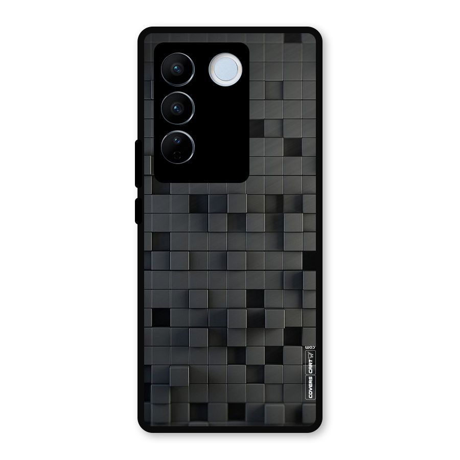 Black Bricks Metal Back Case for Vivo V27