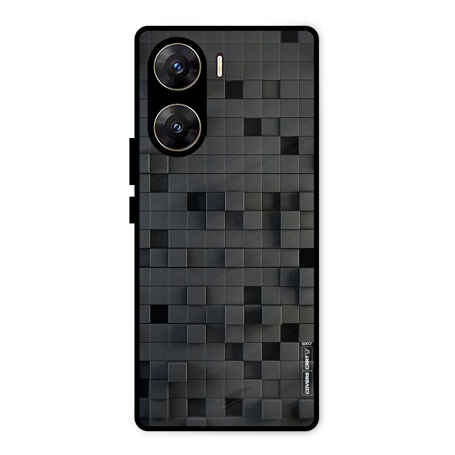 Black Bricks Metal Back Case for Vivo V29e