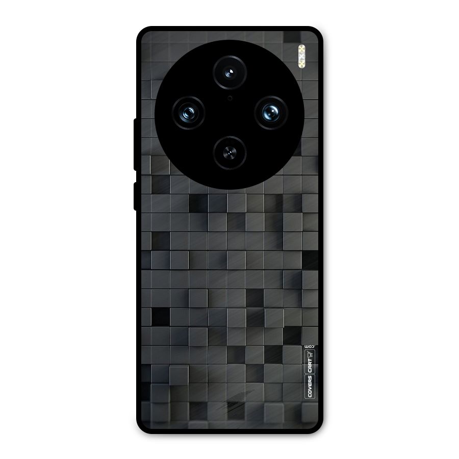 Black Bricks Metal Back Case for Vivo X100 Pro