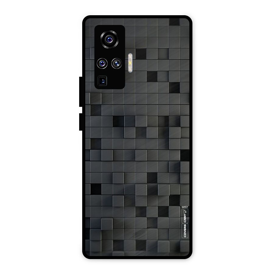 Black Bricks Metal Back Case for Vivo X50 Pro
