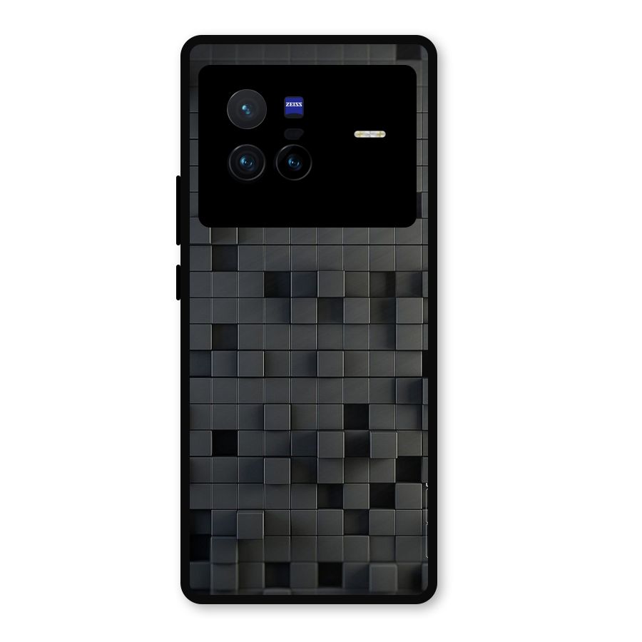 Black Bricks Metal Back Case for Vivo X80