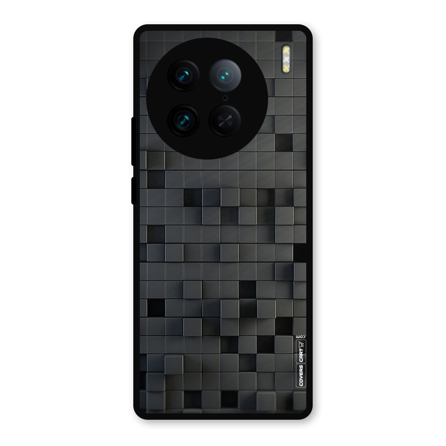 Black Bricks Metal Back Case for Vivo X90 Pro