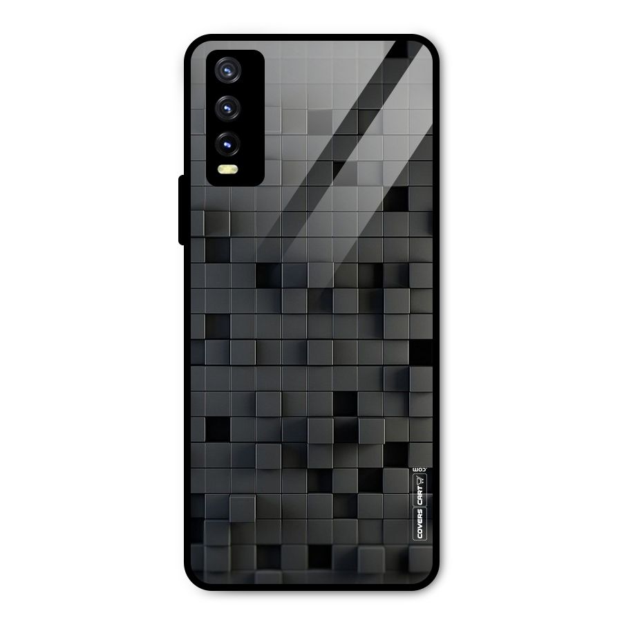Black Bricks Metal Back Case for Vivo Y20g