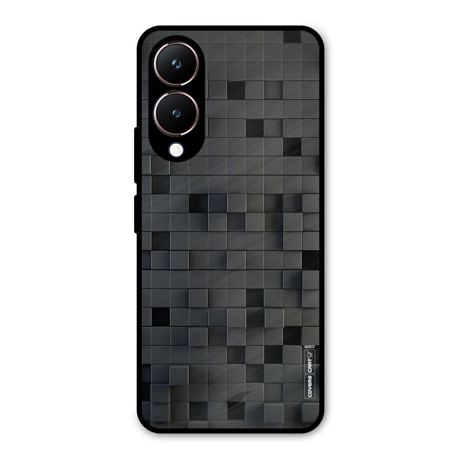 Black Bricks Metal Back Case for Vivo Y28