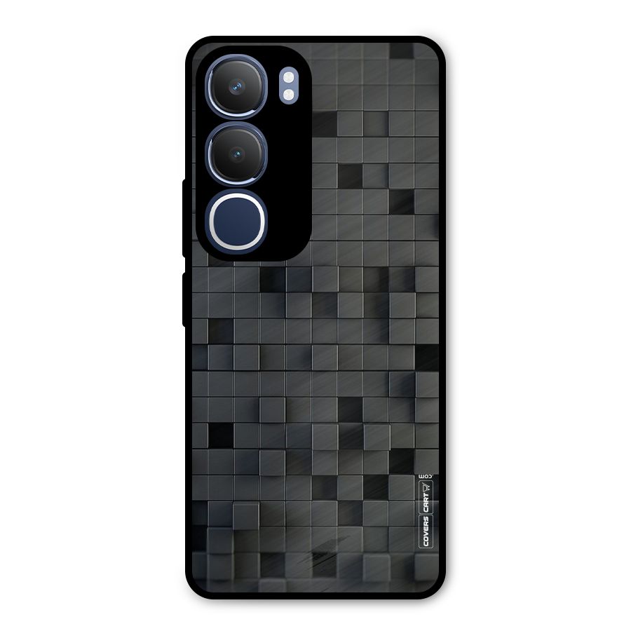 Black Bricks Metal Back Case for Vivo Y29