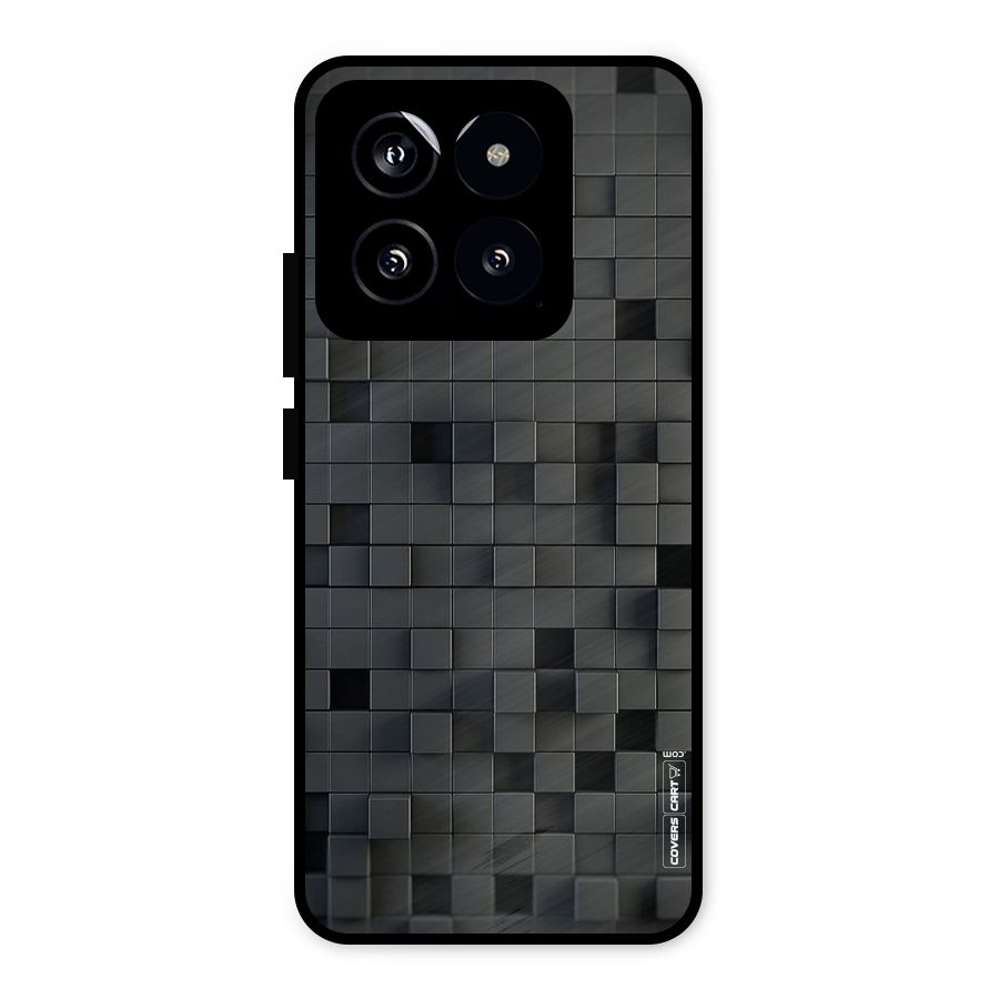Black Bricks Metal Back Case for Xiaomi 14
