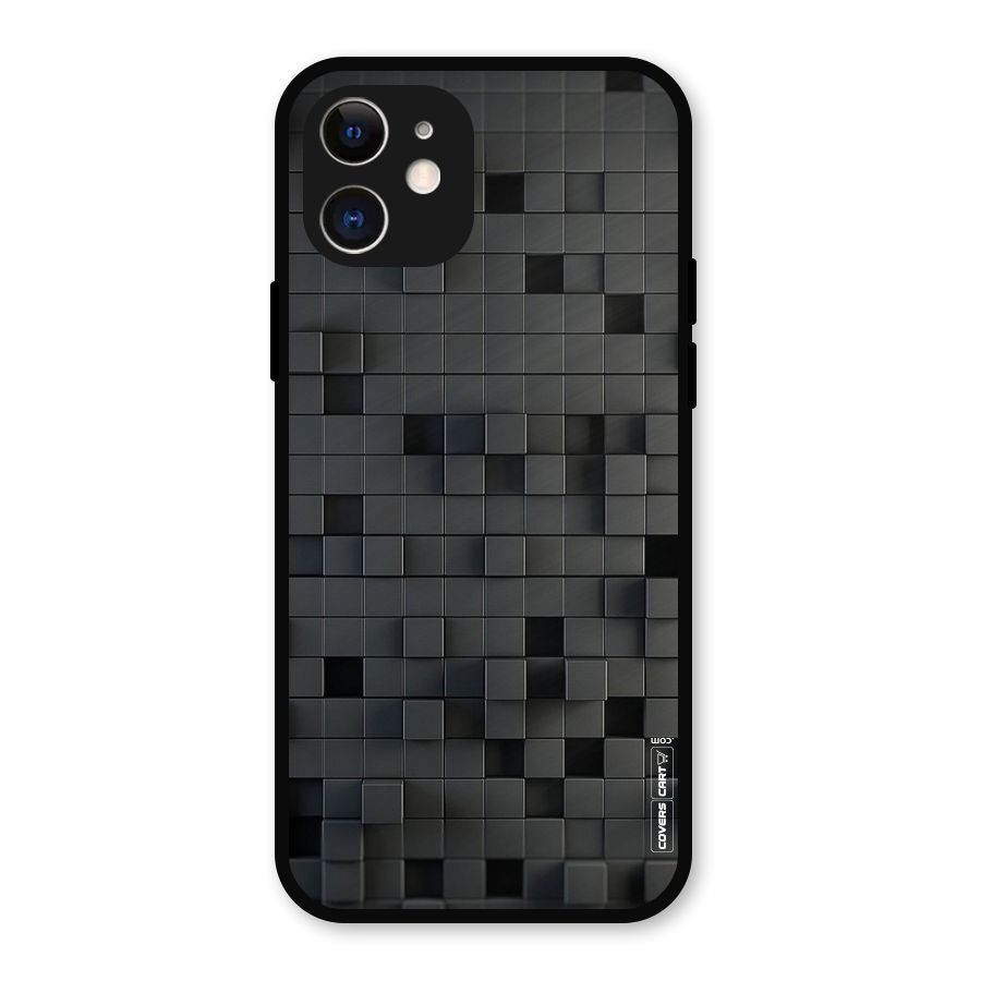 Black Bricks Metal Back Case for iPhone 12