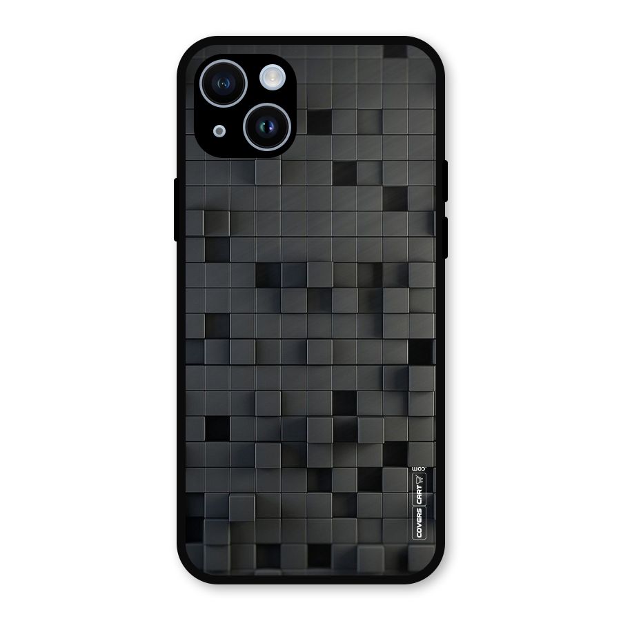 Black Bricks Metal Back Case for iPhone 14