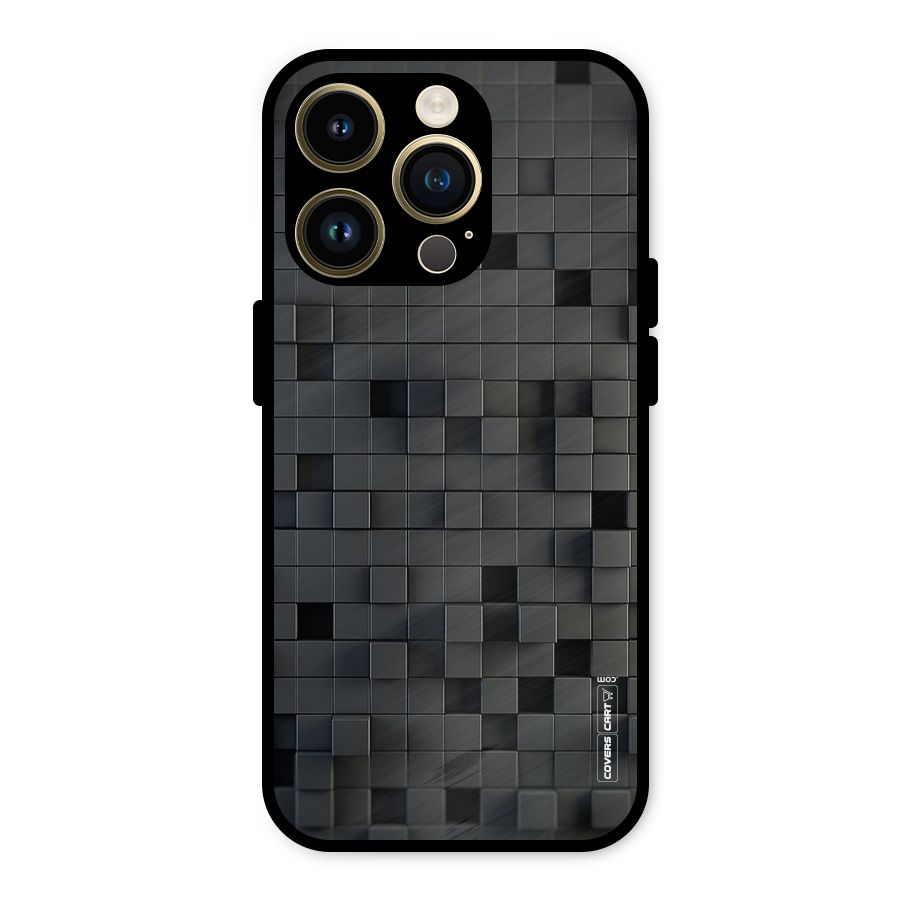 Black Bricks Metal Back Case for iPhone 14 Pro
