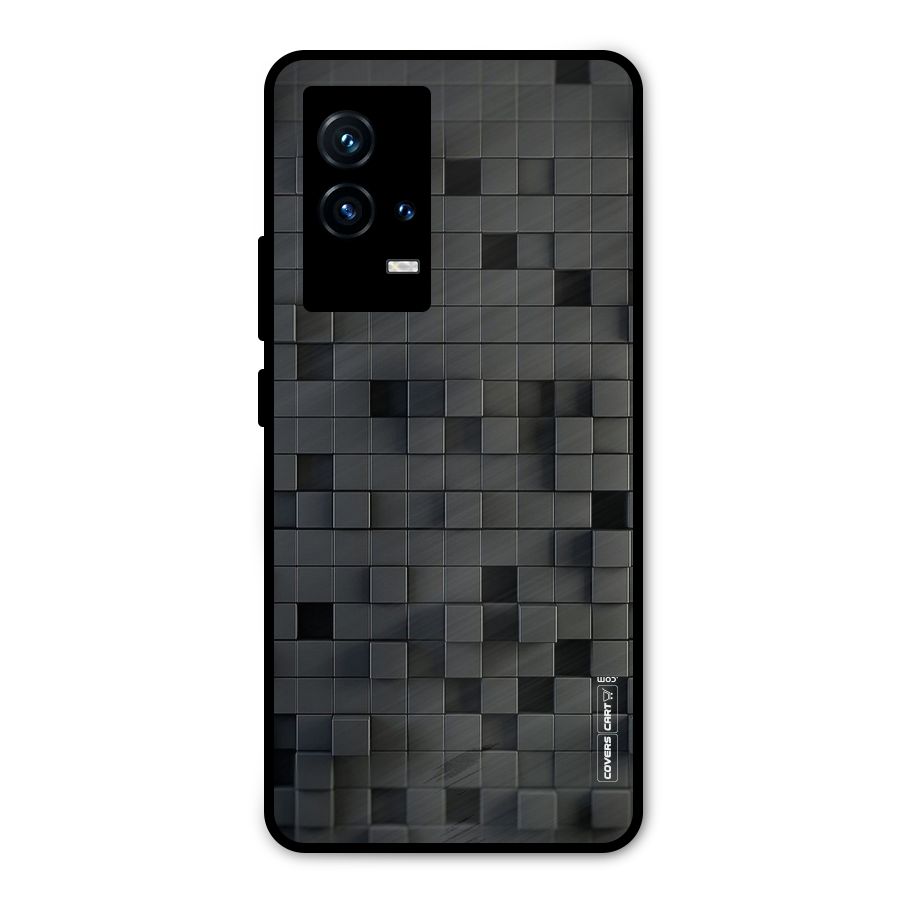 Black Bricks Metal Back Case for iQOO 9 5G