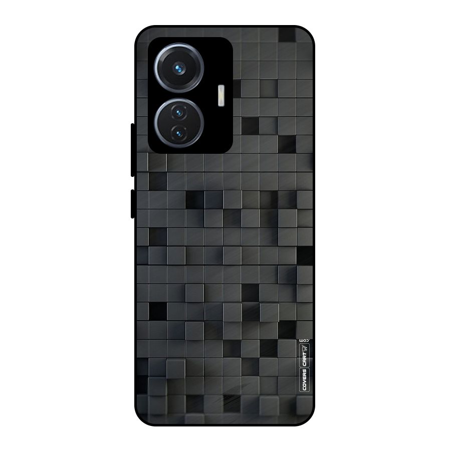 Black Bricks Metal Back Case for iQOO Z6 44W