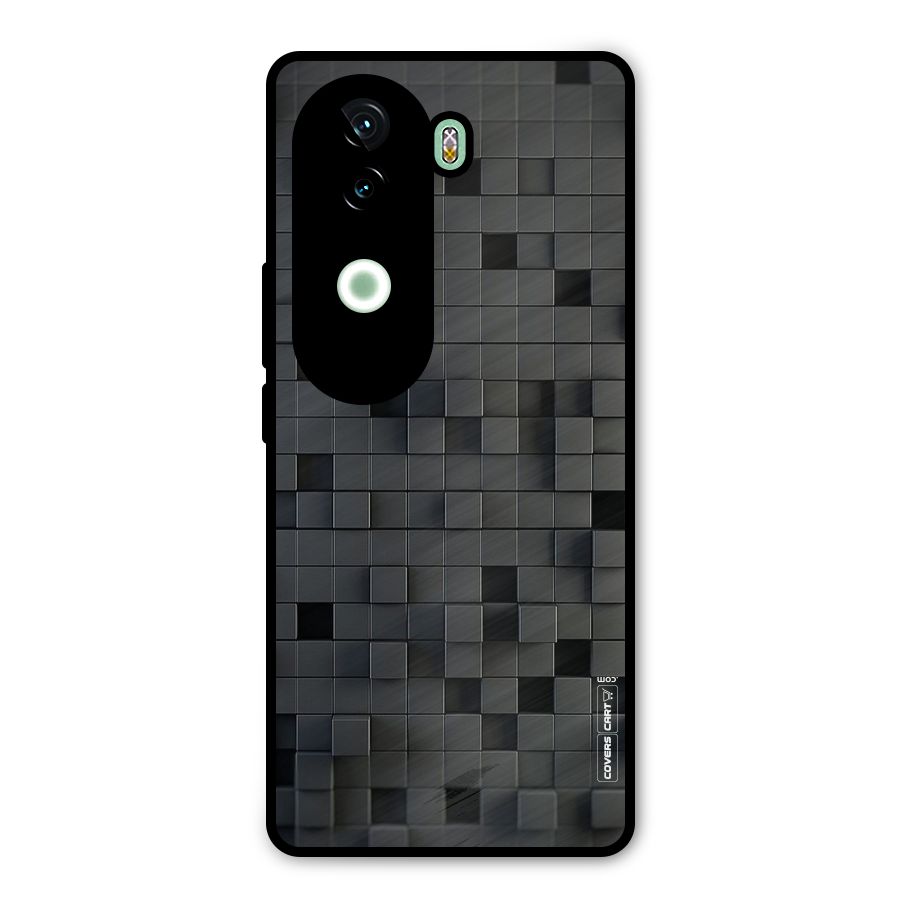 Black Bricks Metal Back Case for iQOO Z9s